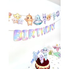 Fluparty Little Alien Doğum Günü Banner – Uzaylı Temalı Parti Bannerı