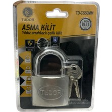 Tudor Asma Kilit 50 mm Yıldız Anahtarlı Çelik