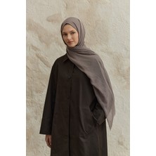 QEF Soft Line Pamuk Şal Tozlu Kahve