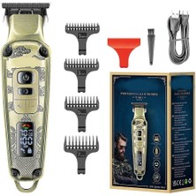 Normadia Erkekler Için Profesyonel LCD Dijital Şarjlı Saç Kesme Makinesi
