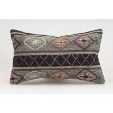 Kilim Wholesale El Yapımı Kilimden Yapılmış Vintage Kırlent Kılıfı, Yün, 30X50 cm