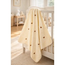 UmBaby Peluş Bebek Battaniyesi 90×100 cm – Nakışlı Yumuşak Doku