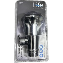 Life Taharet Musluğu 1/2 Giriş 3/8 Çıkışlı Pirinç Ara Musluk Aç Kapa