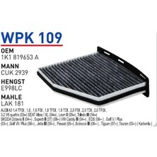 Wunder Filter Audı A3, Seat Altea, Superb Iı ( Karbonlu) Uyumlu Polen Filtresi Wpk 109