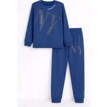 Remsa Erkek Çocuk Garson Boy Manşetli Pamuk Penye Pijama Takımı 4104 İNDIGO01