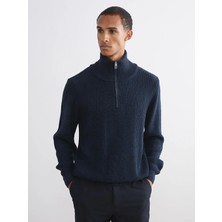 LC Waikiki Lacivert Dik Yaka Erkek Triko Kazak