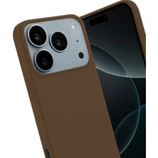 Newface Apple iPhone 17 Pro Max First Silikon - Kahverengi