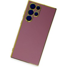 Newface Samsung Galaxy S22 Ultra Kılıf Volet Silikon - Kırmızı