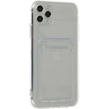 Newface iPhone 11 Pro Max Kılıf Kart Şeffaf Silikon - Şeffaf