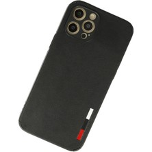 Newface iPhone 12 Pro Max Kılıf Loop Deri Silikon - Siyah