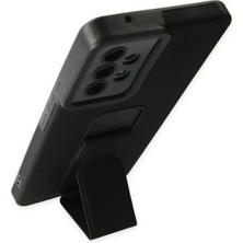 Newface Samsung Galaxy A53 5g Kılıf Mega Standlı Silikon - Siyah