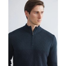 LC Waikiki Turuncu Dik Yaka Uzun Kollu Erkek Triko Kazak