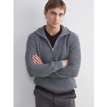 LC Waikiki Gri Dik Yaka Erkek Triko Kazak