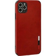 Newface iPhone 11 Pro Max Kılıf Loop Deri Silikon - Kırmızı