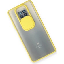 Newface Xiaomi Mi 10T Lite Kılıf Palm Buzlu Kamera Sürgülü Silikon - Sarı