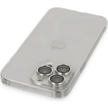 Newface iPhone 13 Pro Max Kılıf Luko Lens Silikon - Gümüş
