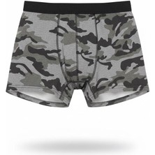 Five Pocket Erkek Boxer Gri Kamuflaj