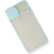 Newface iPhone Xs Max Kılıf Palm Buzlu Kamera Sürgülü Silikon - Turkuaz