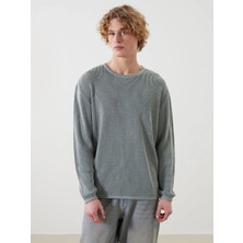 LC Waikiki Yeşil Bisiklet Yaka Erkek Triko Kazak