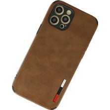 Newface iPhone 12 Pro Max Kılıf Loop Deri Silikon - Kahverengi