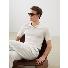 LC Waikiki Bej Polo Yaka Kısa Kollu Erkek Triko Kazak