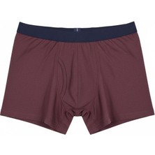 Five Pocket Düz Renk Erkek Tekli Boxer Bordo