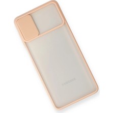 Newface Samsung Galaxy M51 Kılıf Palm Buzlu Kamera Sürgülü Silikon - Pembe
