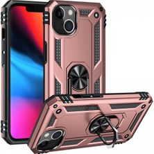 Newface iPhone 13 Kılıf Sofya Yüzüklü Silikon Kapak - Rose