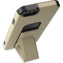 Newface iPhone 6 Kılıf Mega Standlı Silikon - Gold