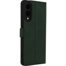 Newface Samsung Galaxy S25 Edge Trend S Plus Kapaklı Kılıf - Koyu Yeşil