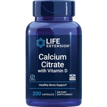 Calcium Citrate With Vitamin D 200 Caps Vitamin D3 (As Cholecalciferol ) Premium Kalsiyum Sitrat D-Rich Calcium Supplement Super-Absorbable Capsule Promotes Optimal Calcium Intake Healthy Bone Support