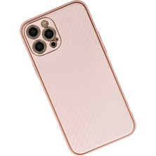 Newface iPhone 12 Pro Max Kılıf Coco Karbon Silikon - Pembe