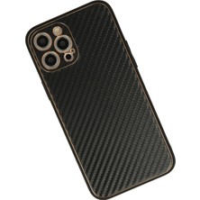 Newface iPhone 12 Pro Max Kılıf Coco Karbon Silikon - Siyah