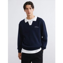 LC Waikiki Lacivert Polo Yaka Erkek Triko Kazak