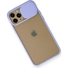 Newface iPhone 11 Pro Kılıf Palm Buzlu Kamera Sürgülü Silikon - Lila