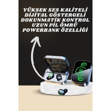 Astraltech 7 Kordonlu Akıllı Saat ve Aynalı Bluetooth Kulaklık Powerbank Dijital Göstergeli