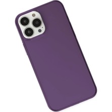 Newface iPhone 14 Pro Max Kılıf Pc Sert Şeffaf Kapak - Mor
