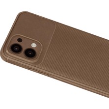 Newface Oppo A6 Pro 4g Auto Focus Karbon Kapak - Kahverengi