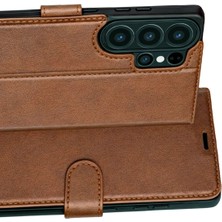 Newface Samsung Galaxy S26 Ultra Trend S Plus Kapaklı Kılıf - Taba