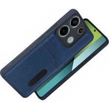 Newface Xiaomi Redmi 15C 4g Sara Kartvizitli Deri Kılıf - Lacivert