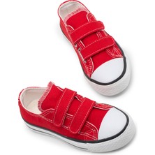 Tonny Black Çocuk Unisex Kırmızı Rahat Kalıp Çift Bantlı Ayakkabı