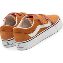 Tonny Black Çocuk Unisex Turuncu Kauçuk Taban Rahat Kalıp Çift Cırtlı Ayakkabı