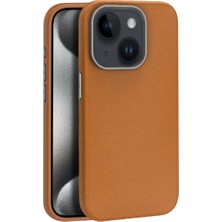 Joko iPhone 15 Kılıf Wonder Deri Magsafe Kapak - Kahverengi