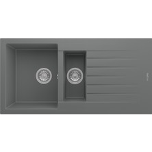 Realstone Troya 100 Granit Eviye Gri