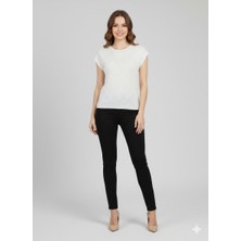 On Triko Yakası Taşlı Bluz 70418