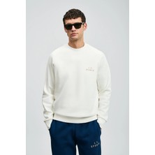 Lufian Erkek Sigma Kırık Beyaz Sweatshirt 112030186