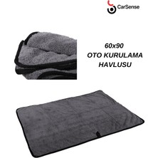 Carsense Mikrofiber Oto Kurulama Bezi Araba Kurulama Havlusu 60X90 cm 600 Gsm