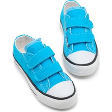 Tonny Black Çocuk Unisex Turkuaz Rahat Kalıp Çift Bantlı Ayakkabı