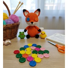 Gözeler Renkli Ahşap Düğme 1.5 Cm, 20’li Paket - El Yapımı Ürünler Için Dekoratif Hobi Düğmeleri