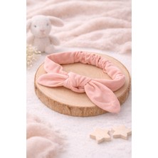 Kiz Bebek Çocuk Fiyonk Baglamalı %100 Pamuklu Penye, Kaymaz, Ultra Esnek Yumusak Saç Bandı